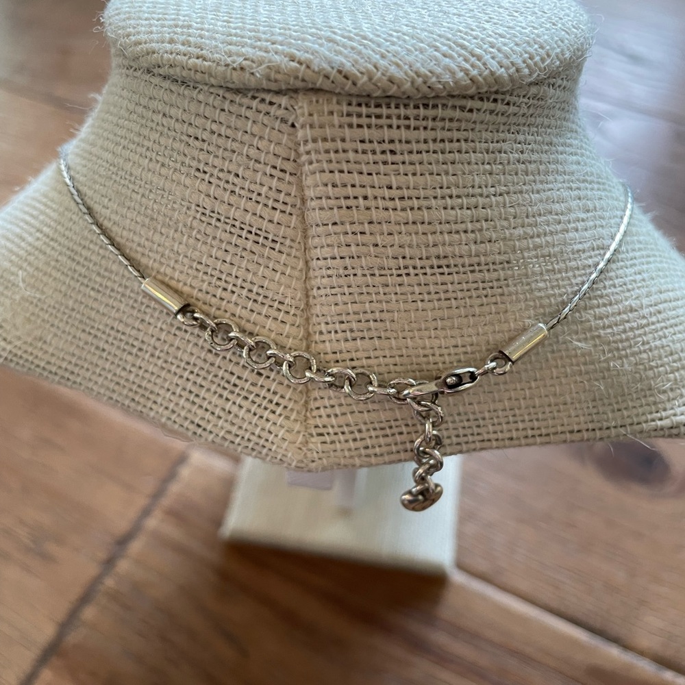 Brighton DECO Collection Swarovski Solitaire Hexagon Reversible pendant NWOT - Picture 9 of 12